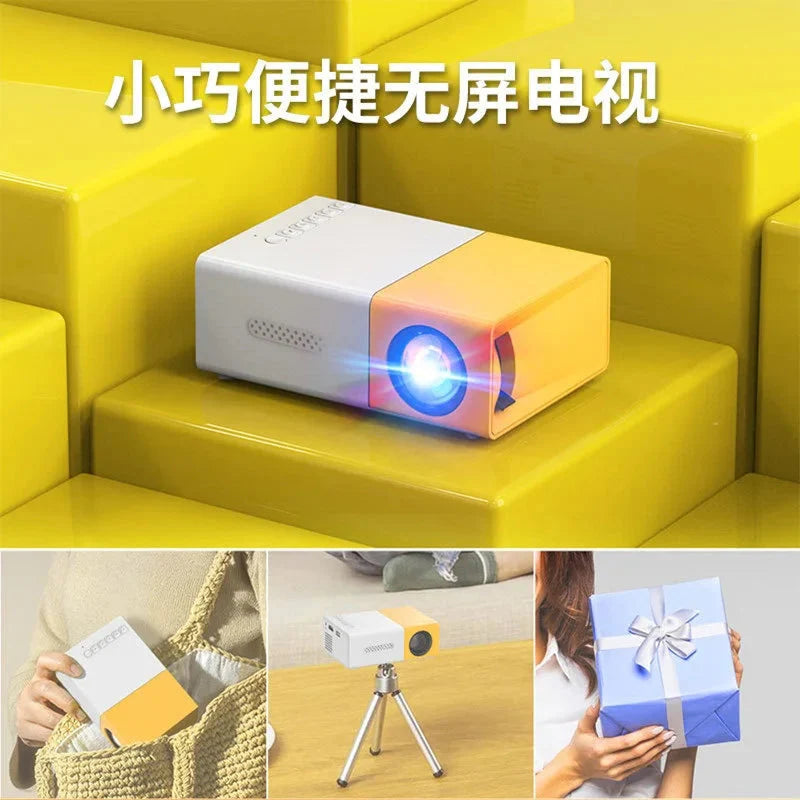 Mini Projector – 1080P Full HD Support, Portable LED Projector, 4K Video Playback, Multiple Connectivity Options